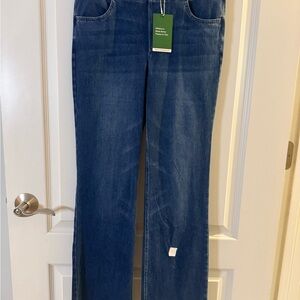 NWT HALARA Women's Straight-Leg Jeans in Dark Blue